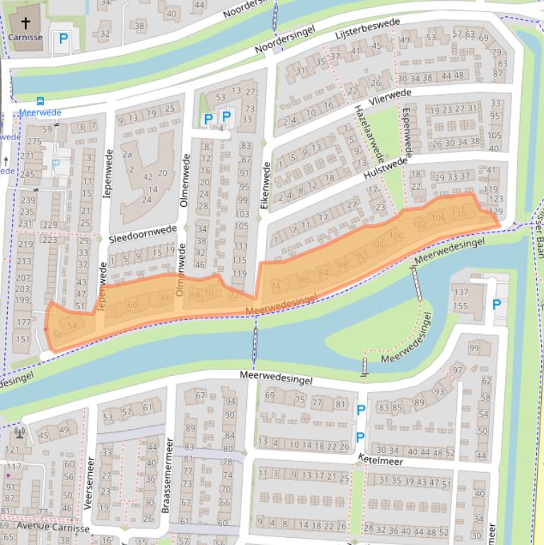 Kaart van postcodegebied 2993GP.