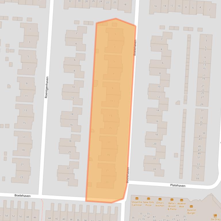 Kaart van postcodegebied 2993HD.