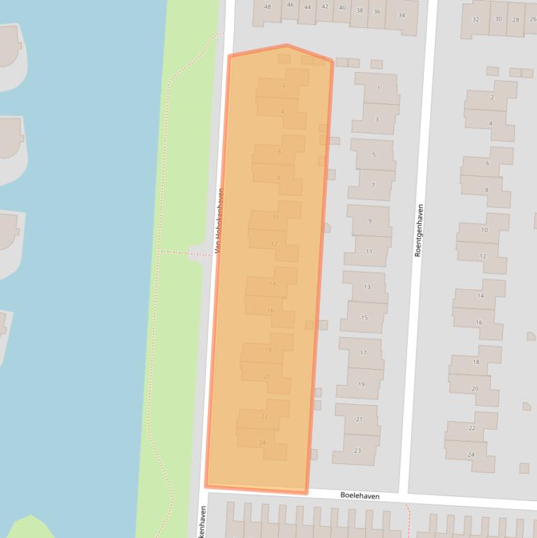 Kaart van postcodegebied 2993HJ.