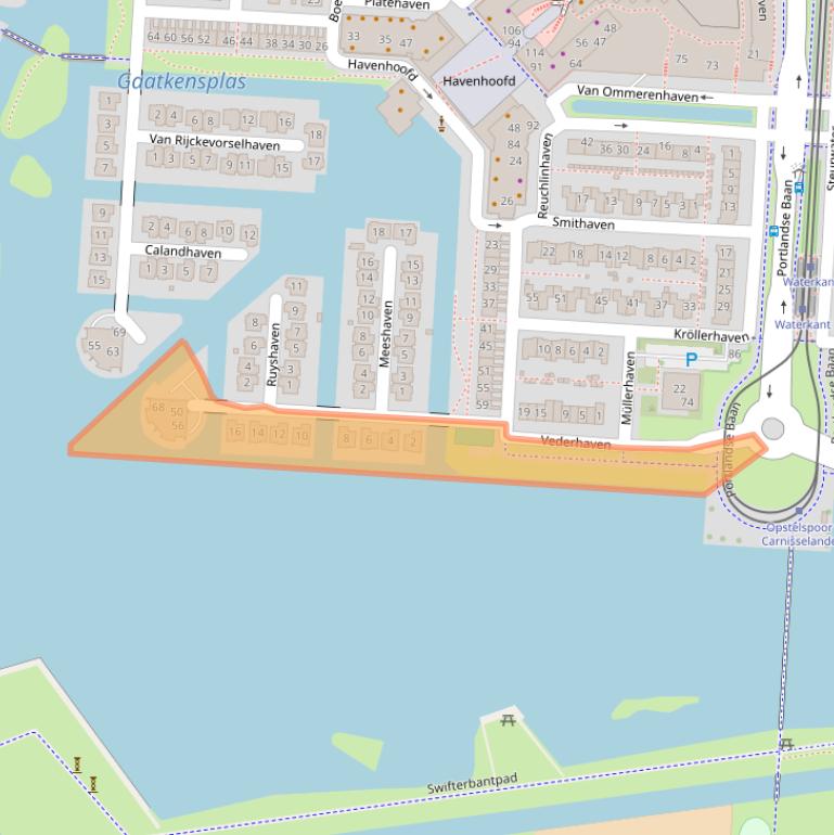 Kaart van postcodegebied 2993HP.