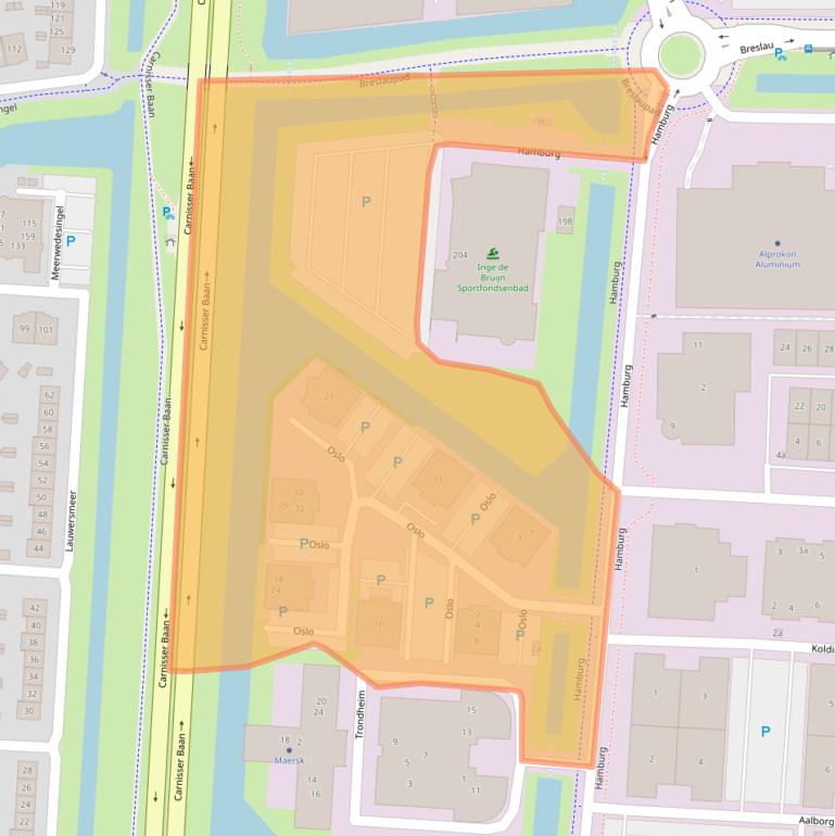 Kaart van postcodegebied 2993LD.