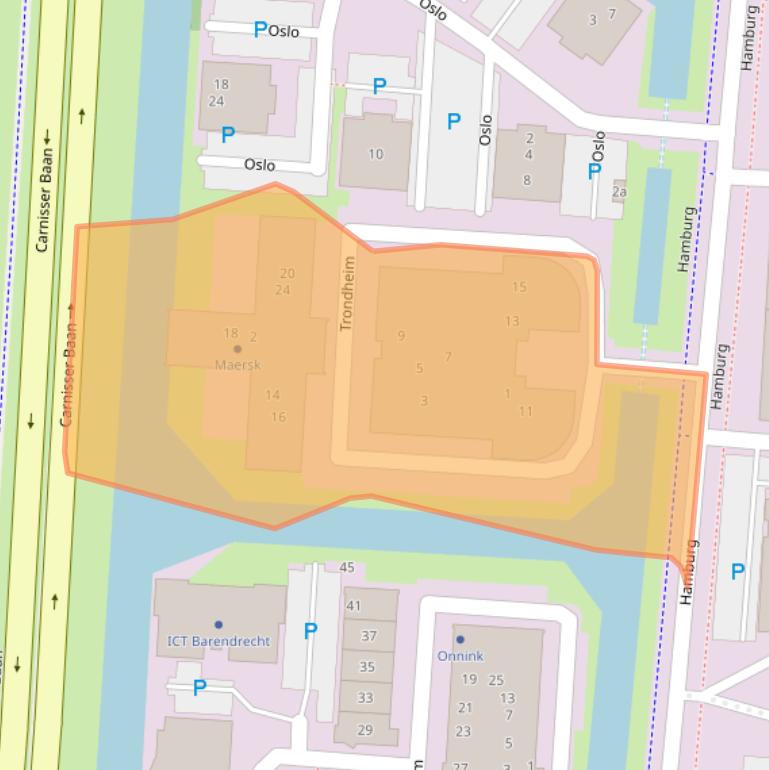 Kaart van postcodegebied 2993LE.