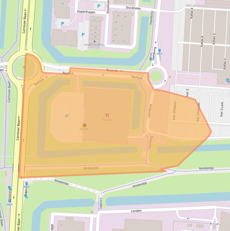 Kaart van postcodegebied 2993LH.