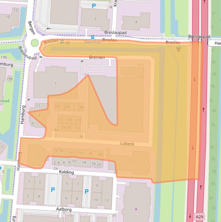 Kaart van postcodegebied 2993LK.