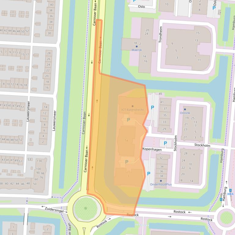 Kaart van postcodegebied 2993LL.