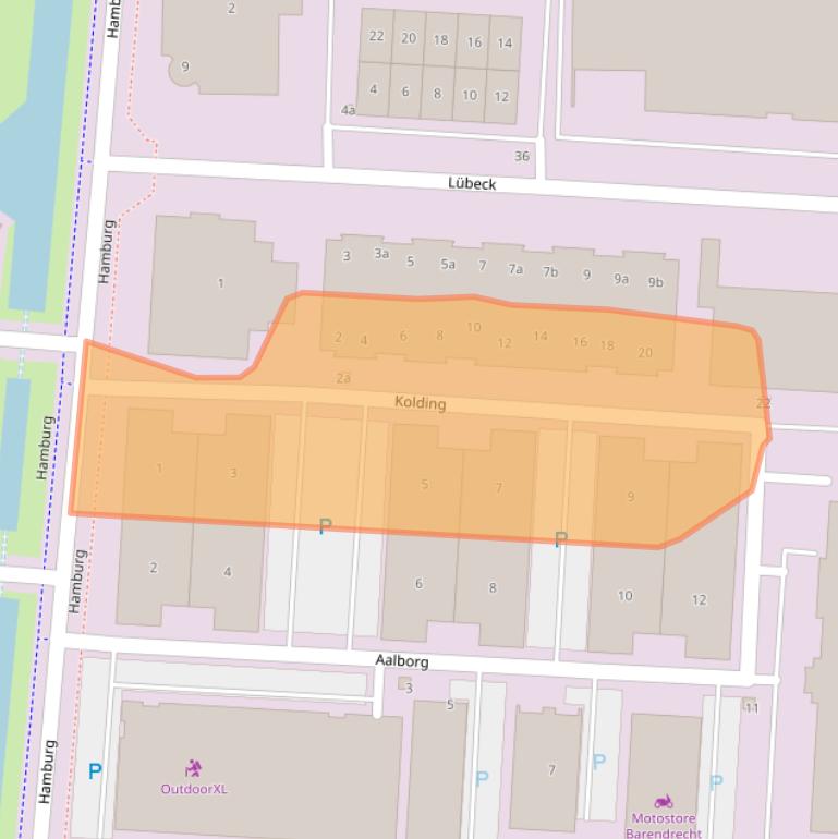 Kaart van postcodegebied 2993LN.