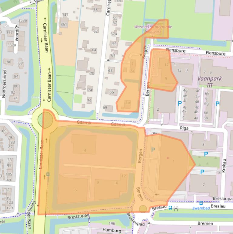 Kaart van postcodegebied 2993LR.