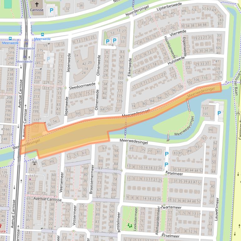 Kaart van postcodegebied 2993MC.
