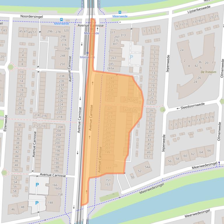 Kaart van postcodegebied 2993MD.