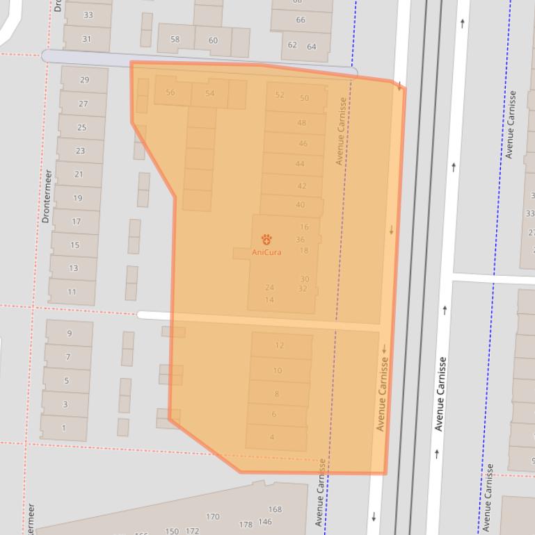 Kaart van postcodegebied 2993MG.