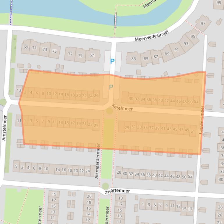 Kaart van postcodegebied 2993PC.