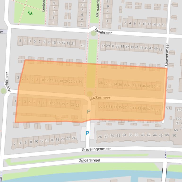 Kaart van postcodegebied 2993PJ.