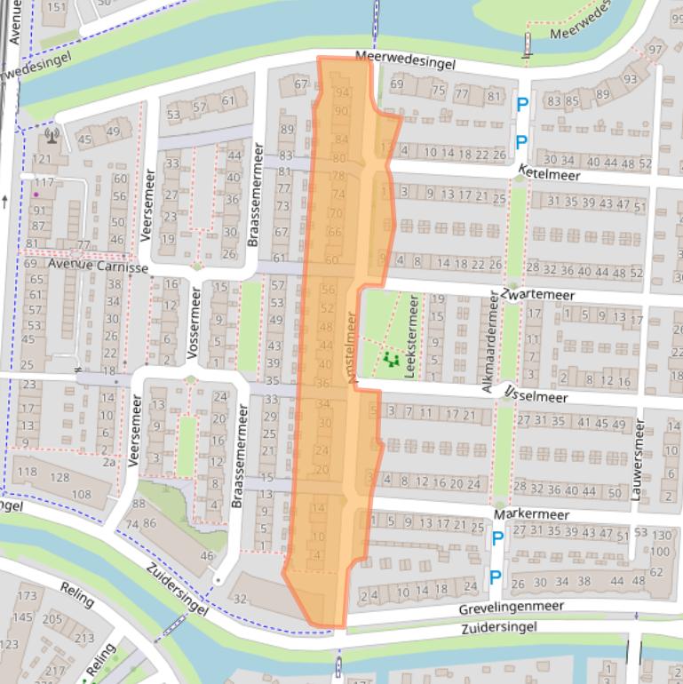 Kaart van postcodegebied 2993PL.
