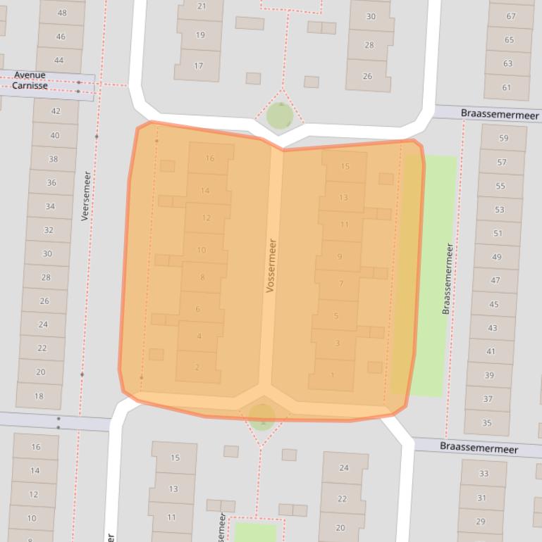 Kaart van postcodegebied 2993PN.