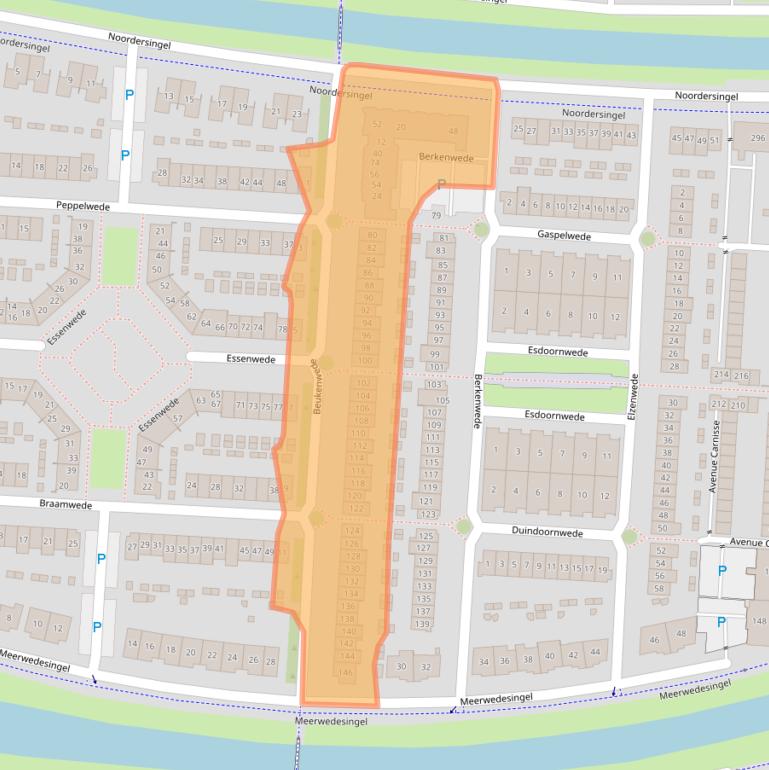 Kaart van postcodegebied 2993TH.