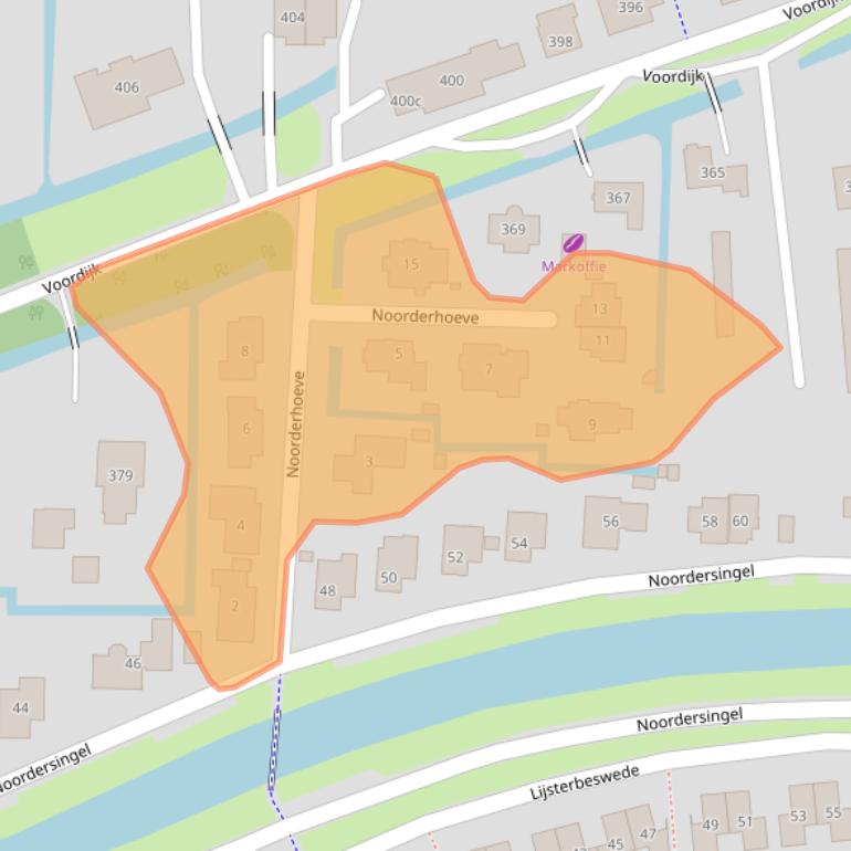 Kaart van postcodegebied 2993TP.