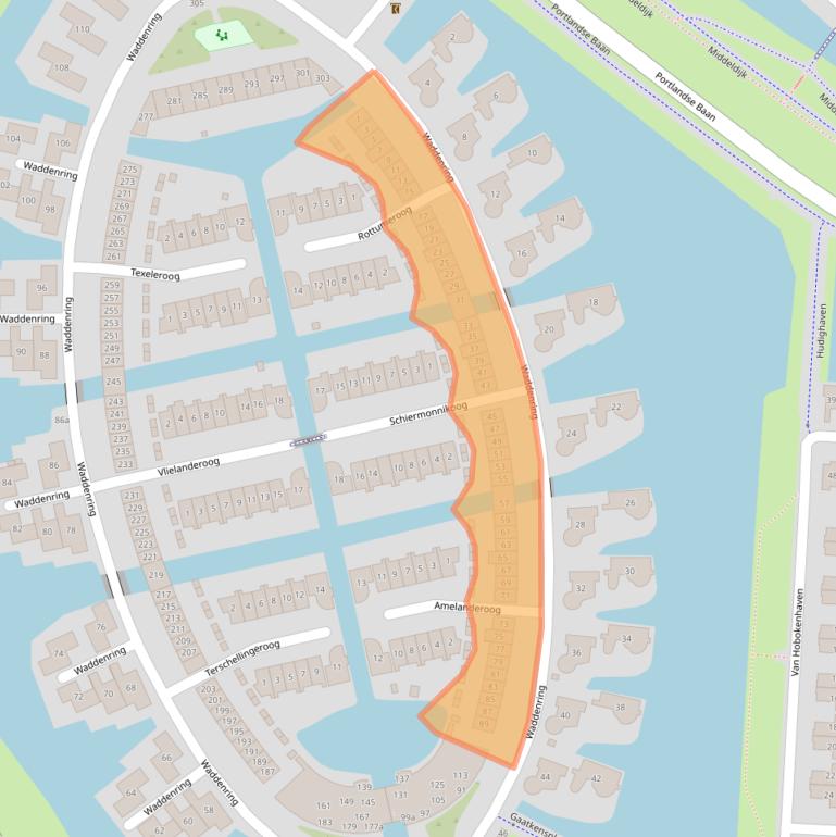 Kaart van postcodegebied 2993VA.