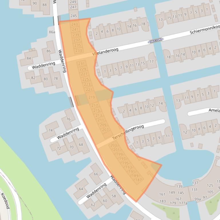 Kaart van postcodegebied 2993VC.