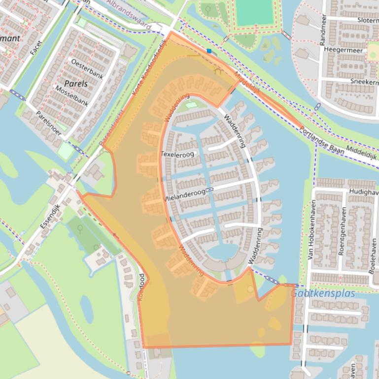 Kaart van postcodegebied 2993VG.