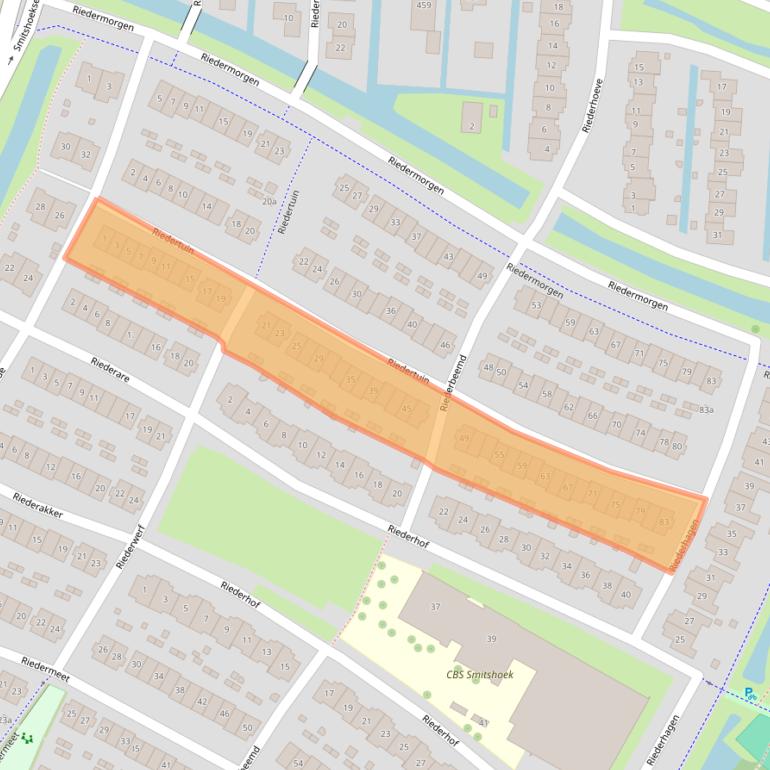 Kaart van postcodegebied 2993XC.