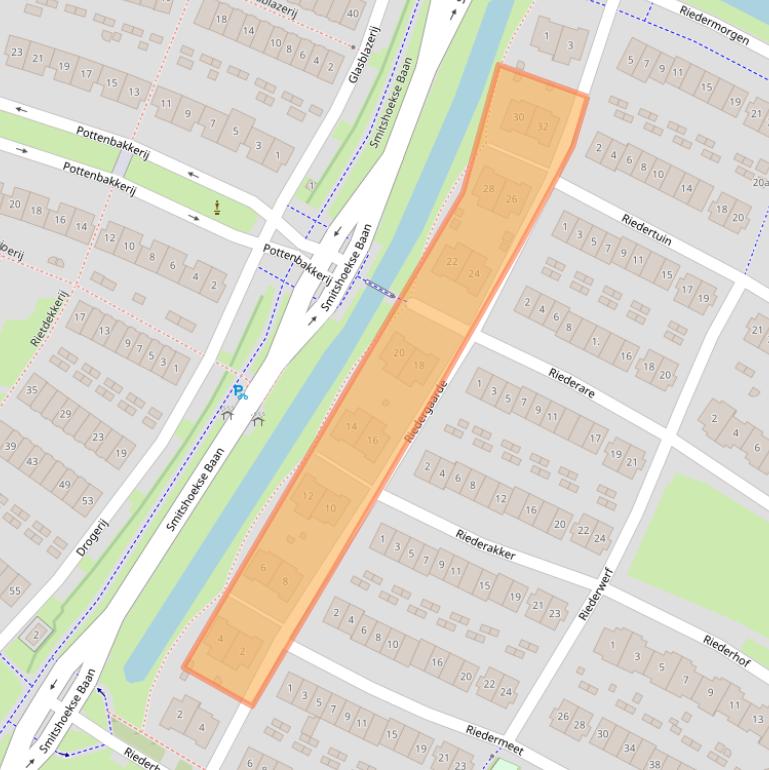 Kaart van postcodegebied 2993XG.