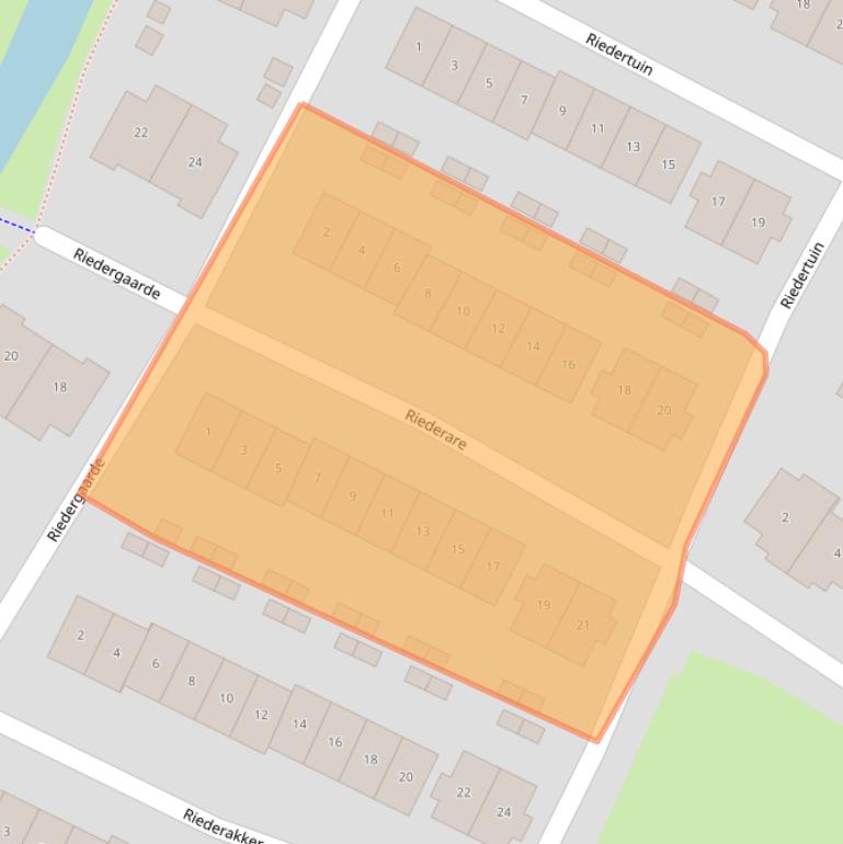 Kaart van postcodegebied 2993XH.