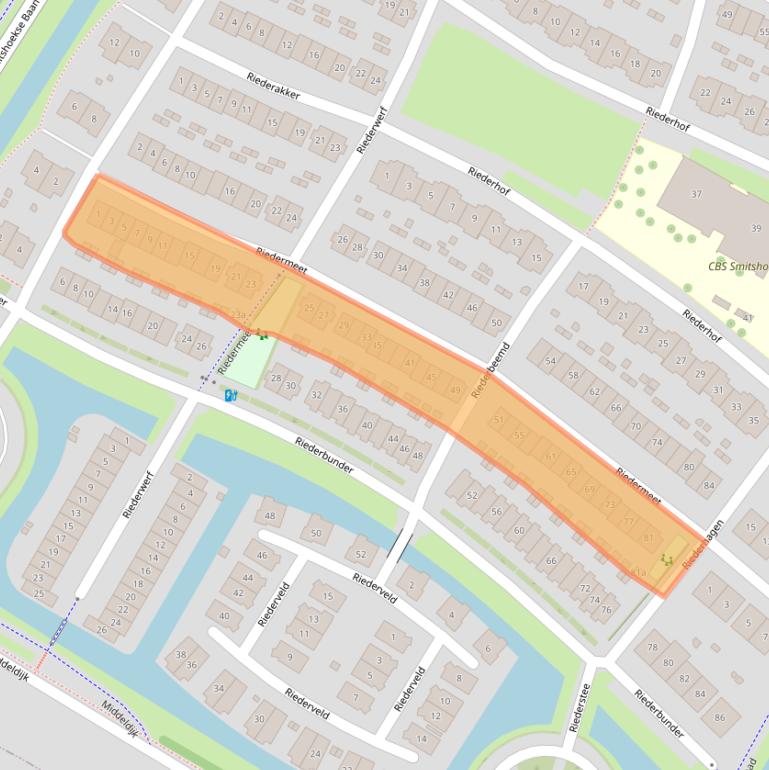 Kaart van postcodegebied 2993XL.