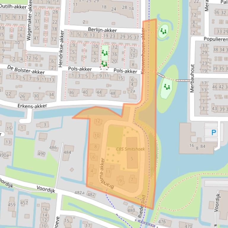 Kaart van postcodegebied 2994AA.