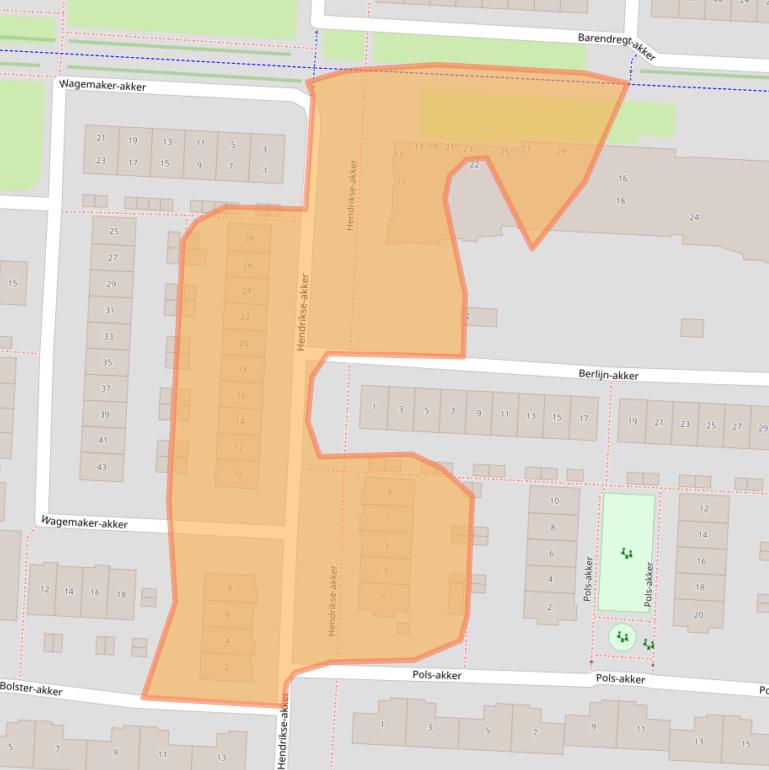 Kaart van postcodegebied 2994AM.