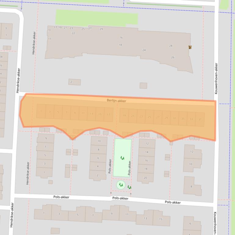 Kaart van postcodegebied 2994AR.