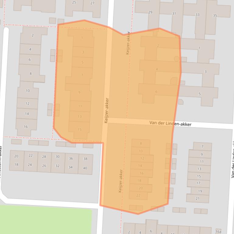 Kaart van postcodegebied 2994BD.