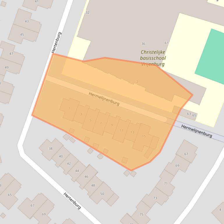 Kaart van postcodegebied 2994CK.