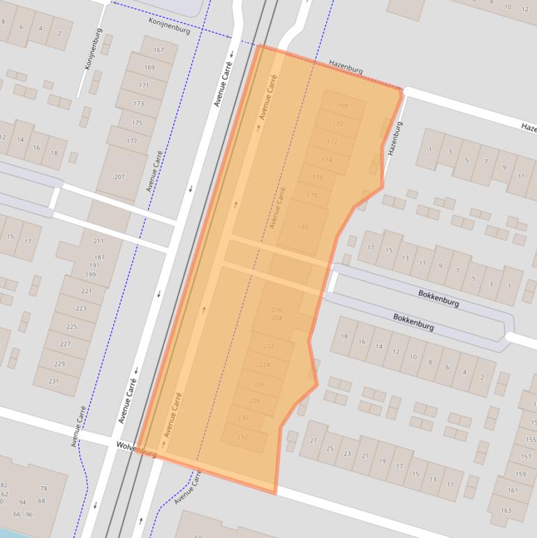 Kaart van postcodegebied 2994DC.