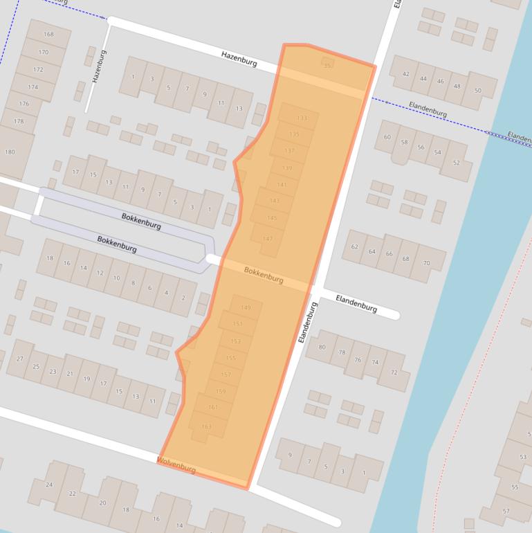Kaart van postcodegebied 2994DG.