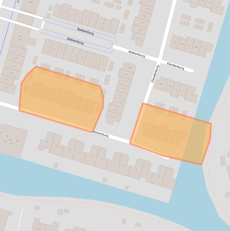 Kaart van postcodegebied 2994DK.