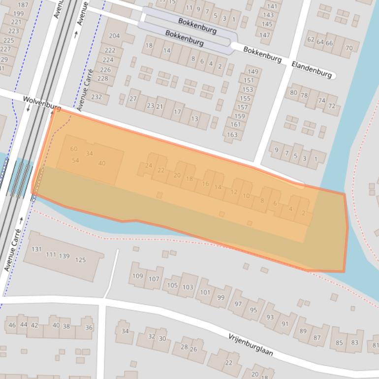 Kaart van postcodegebied 2994DM.