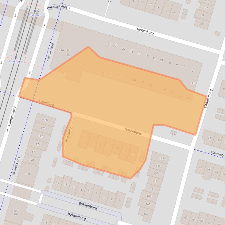 Kaart van postcodegebied 2994DS.