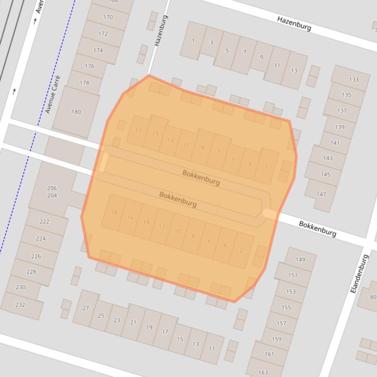 Kaart van postcodegebied 2994DT.