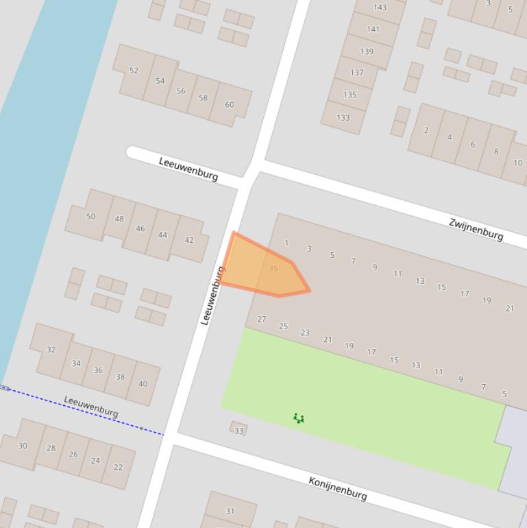 Kaart van postcodegebied 2994EH.