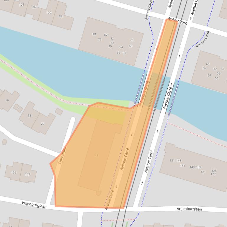 Kaart van postcodegebied 2994GB.