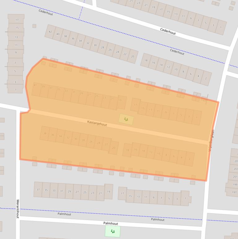 Kaart van postcodegebied 2994HE.