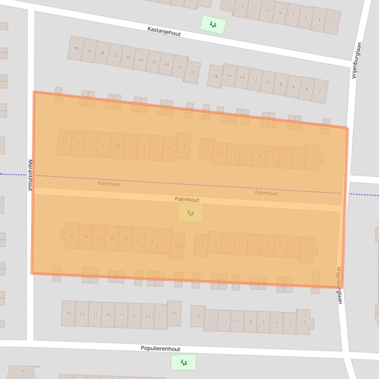 Kaart van postcodegebied 2994HL.