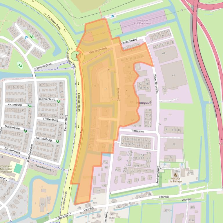 Kaart van postcodegebied 2994LB.