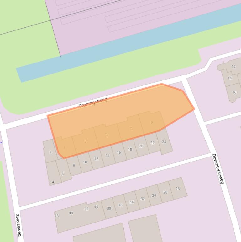 Kaart van postcodegebied 2994LC.