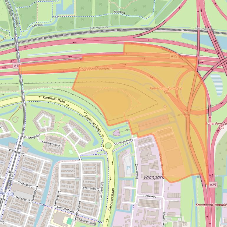 Kaart van postcodegebied 2994LD.