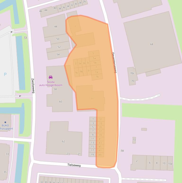 Kaart van postcodegebied 2994LE.