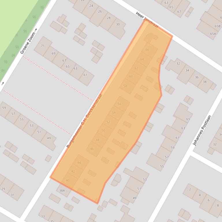 Kaart van postcodegebied 2995AD.