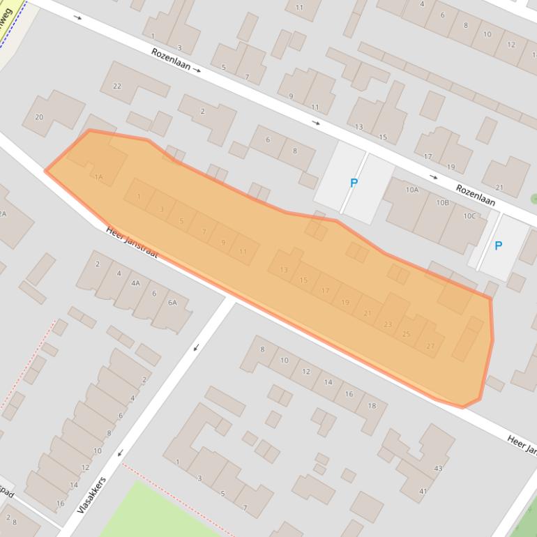 Kaart van postcodegebied 2995AL.