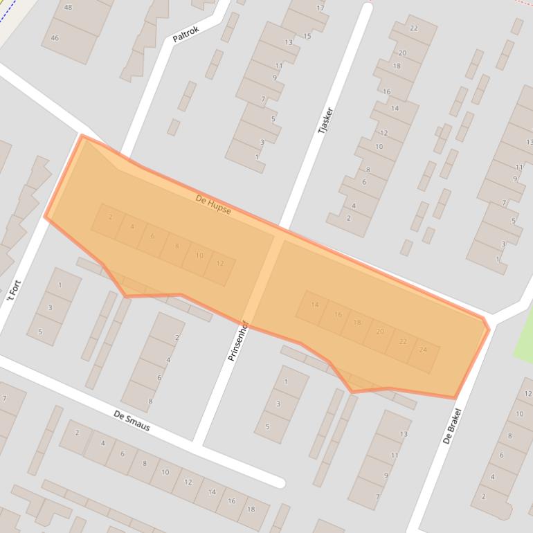 Kaart van postcodegebied 2995BB.