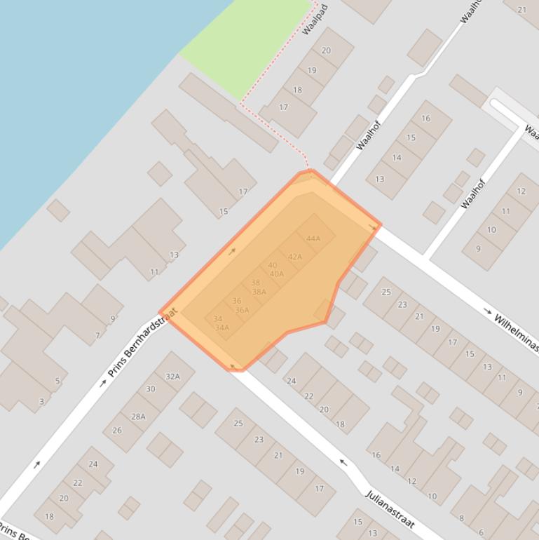 Kaart van postcodegebied 2995BP.